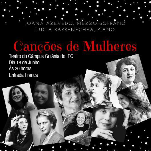 Cartaz Recital Canções de mulheres